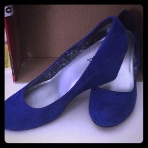 Royal Blue Size 10 Wedge Heels